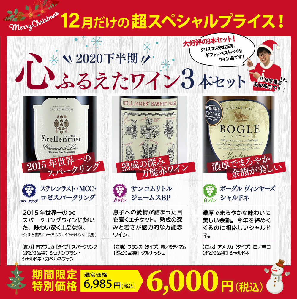2020下半期心ふるえたワイン3本セット